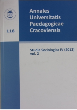 Annales Universitatis Paedagogicae Cracoviensis, Studia Sociologica