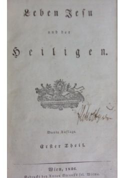 Leben Jesu und der Heiligen ,1836r.