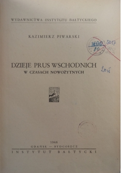 Dzieje Prus Wschodnich ,1946 r.