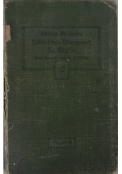 Lateinisches Ubungsbuch, 1911 r.