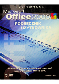 Microsoft Office 2000 Podręcznik użytkownika