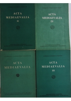 Acta mediaevalia, 4 książki