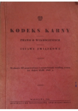 Kodeks karny prawo o wykroczeniach