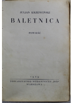 Baletnica powieść 1929 r.