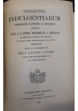Collectio indulgentiarum, 1897 r.