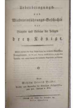 Verbringungs und Wiebereinsuhrungs Geschichte, 1810r.