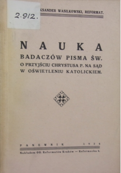 Nauka badaczów Pisma Św. , 1934 r.