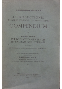 Introductionis in sacros utriusque testamenti libros compendium,  1940r.