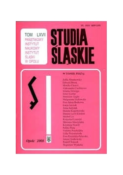 Studia śląskie Tom LXVII
