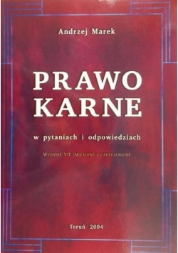 Prawo karne w pytaniach i odpowiedziach