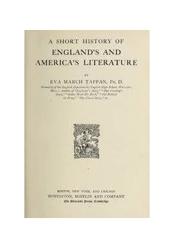 A short history of England's and America's literature,1906r.