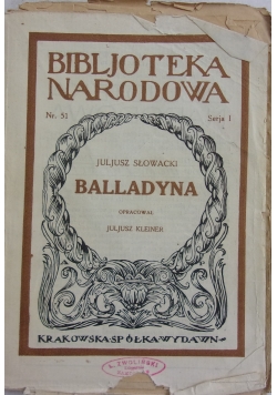 Balladyna, 1924 r.