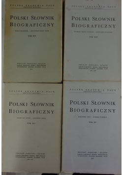 Polski słownik biograficzny tom XIII, XIV,XV,XVI,