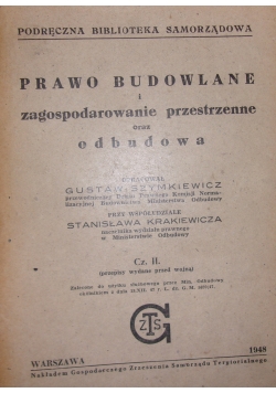 Prawo budowlane i zagospodarowanie przestrzenne oraz odbudowa, 1948 r.