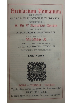 Breviarium Romanum, 1923r.