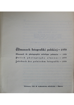 Almanach fotografiki polskiej 1959