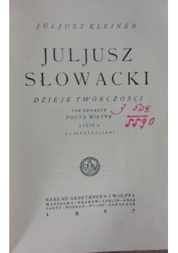 Juljusz Słowacki, 1927 r.
