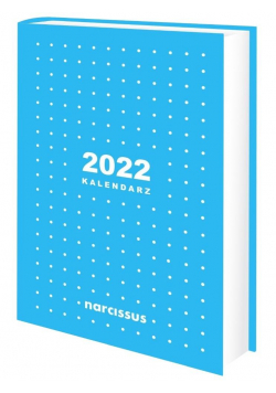 Kalendarz 2022 A5 dzienny niebieski NARCISSUS