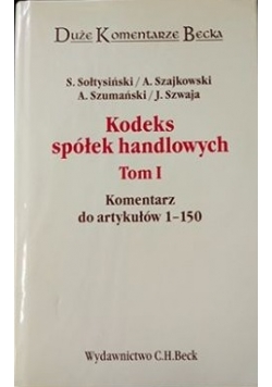 Kodeks spółek handlowych T. I