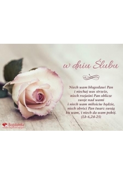 Kartka Ślub - Niech wam błogosławi Pan