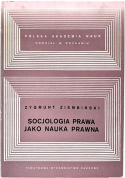 Socjologia prawa jako nauka prawna