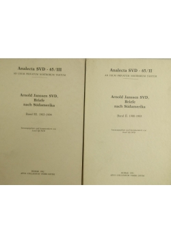 Arnold Janssen SVD, Briefe nach Sudamerika, 2 książki