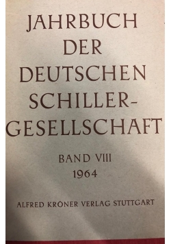 Jahrbuch der deutschen Schillergesellschaft 1964