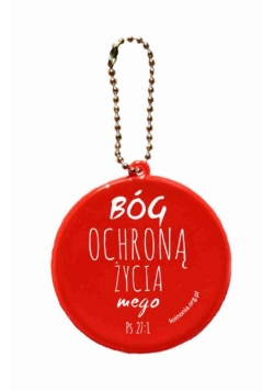 Zawieszka odb.czerw. koło 6,5cm-Bóg ochroną życia