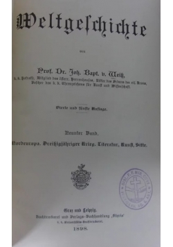Weltgeschichte, 1898 r.