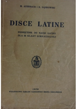 Disce Latine ,1936 r.
