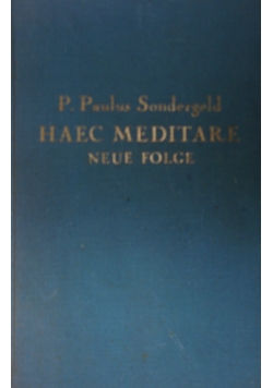 Haec Meditare,  1935r.