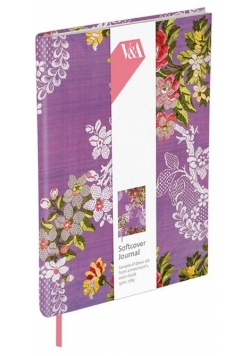 Notatnik ozdobny Purple Dress Fabric w linie 160 stron