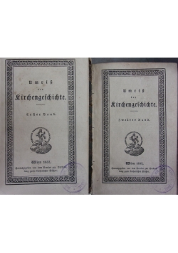 Umriss der Richengeschichte,zestaw 2 książek 1832r.