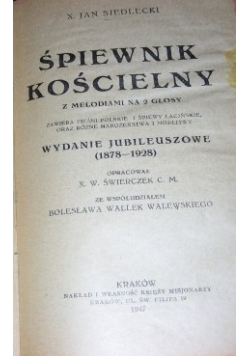 Śpiewnik Kościelny ,1947r.