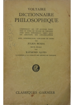 Voltaire Dictionnaire Philosophique