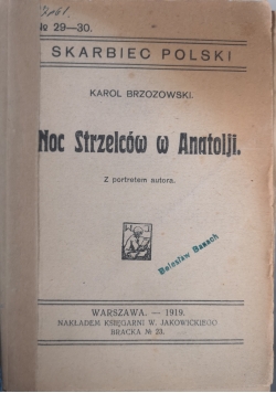 Noc Strzelców w Anatolji 1919 r.