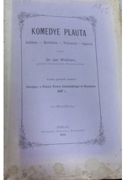 Komedye Plauta,1873r