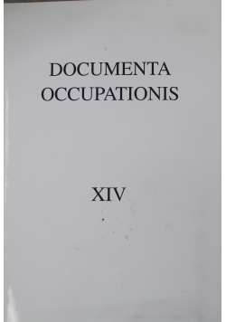 Documenta occupationis  XIV