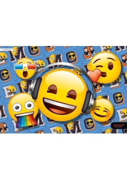 Podkład szkolny na biurko obustronny Emoji