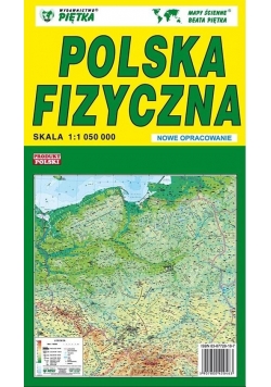 Polska 1:1 050 000 mapa fizyczna PIĘTKA