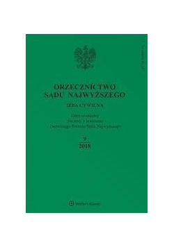 Orzecznictwo Sądu Najwyższego, Izba Cywilna 9/2018