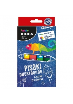 Pisaki dwustronne 6 szt KIDEA