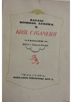 Król cyganerii, 1926 r.