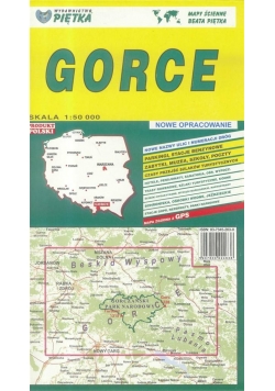 Gorce 1:50 000 mapa turystyczna PIĘTKA