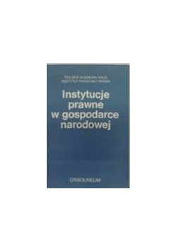 Instytucje prawne w gospodarce narodowej
