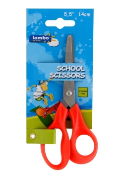 Nożyczki Lambo School z ergonomicznym uchwytem 14 cm 12 sztuk