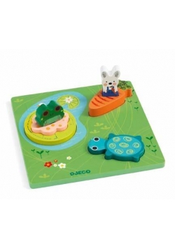 Puzzle drewniane 3-warstwowe Froggy