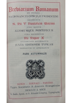 Breviarium Romanum, 1932r.
