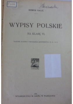 Wypisy Polskie,1924r