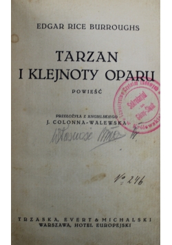 Tarzan i klejnoty oparu